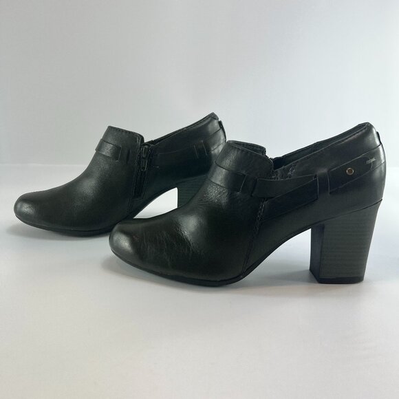Clarks Bendables Leather Zip Ankle Booties - Picture 7 of 16